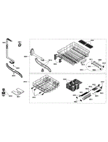 Rack Assembly parts for Bosch Dishwasher SHE46C02UC/36 from AppliancePartsPros.com