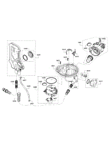 Pump parts for Bosch Dishwasher SHX53T55UC/07 from AppliancePartsPros.com