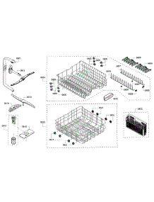 Rack parts for Bosch Dishwasher SHX53T55UC/07 from AppliancePartsPros.com
