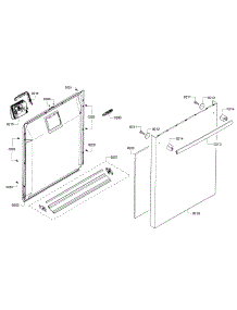 Door parts for Bosch Dishwasher SHX3AR55UC/20 from AppliancePartsPros.com