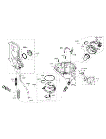 Pump parts for Bosch Dishwasher SHP53T55UC/07 from AppliancePartsPros.com