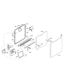 Door parts for Bosch Dishwasher SHE65T52UC/07 from AppliancePartsPros.com