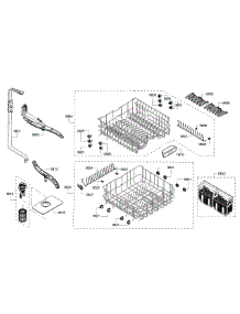Rack Assembly parts for Bosch Dishwasher SHX3AR75UC/19 from AppliancePartsPros.com