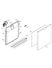 Door Assembly parts for Bosch Dishwasher SHE3AR76UC/12 from AppliancePartsPros.com