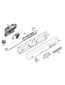 Control Panel parts for Bosch Dishwasher SHE46C02UC/38 from AppliancePartsPros.com