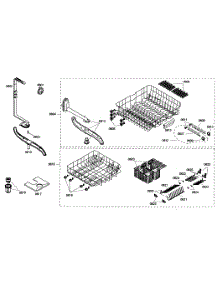Rack Assembly parts for Bosch Dishwasher SHE46C02UC/38 from AppliancePartsPros.com