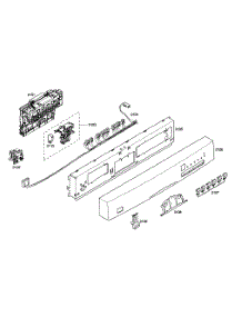 Control Panel parts for Bosch Dishwasher SHE46C02UC/46 from AppliancePartsPros.com