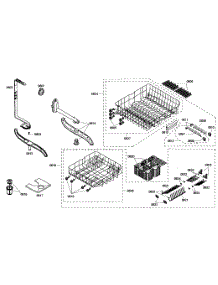 Rack Assembly parts for Bosch Dishwasher SHE46C02UC/46 from AppliancePartsPros.com