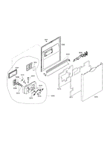 Door Assembly parts for Bosch Dishwasher SHE46C02UC/33 from AppliancePartsPros.com