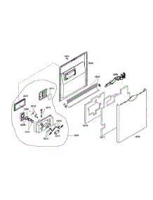 Door Assembly parts for Bosch Dishwasher SHE46C02UC/40 from AppliancePartsPros.com