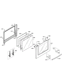 Door Assembly parts for Bosch Wall Oven HBL5450UC/08 from AppliancePartsPros.com
