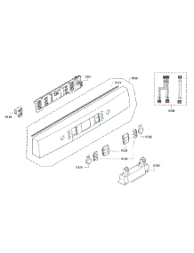 Control Panel parts for Bosch Dishwasher SGE63E15UC/93 from AppliancePartsPros.com