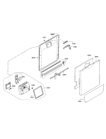 Door Assembly parts for Bosch Dishwasher SGE63E15UC/93 from AppliancePartsPros.com