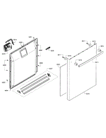 Door Assembly parts for Bosch Dishwasher SHX3AR75UC/15 from AppliancePartsPros.com
