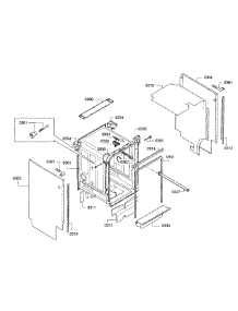 Cavity & Frame parts for Bosch Dishwasher SPE5ES55UC/19 from AppliancePartsPros.com