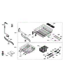 Rack Assembly parts for Bosch Dishwasher SHE46C02UC/40 from AppliancePartsPros.com