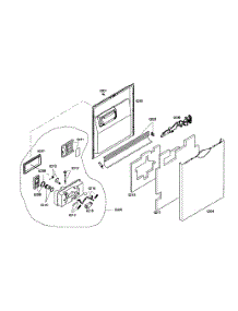 Door Assembly parts for Bosch Dishwasher SHE46C05UC/43 from AppliancePartsPros.com