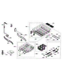 Rack Assembly parts for Bosch Dishwasher SHE46C05UC/43 from AppliancePartsPros.com