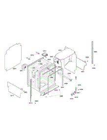 Cabinet Assembly parts for Bosch Dishwasher SHE45C05UC/48 from AppliancePartsPros.com