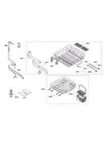 Racks Assembly parts for Bosch Dishwasher SHE45C05UC/48 from AppliancePartsPros.com