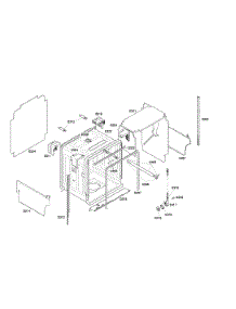 Cabinet Assembly parts for Bosch Dishwasher SHE45C05UC/50 from AppliancePartsPros.com
