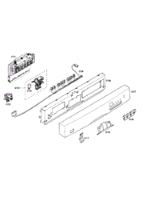 Control Panel parts for Bosch Dishwasher SHE45C05UC/40 from AppliancePartsPros.com