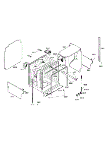 Cabinet Assembly parts for Bosch Dishwasher SHE45C05UC/40 from AppliancePartsPros.com