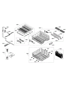 Rack parts for Bosch Dishwasher SHE65T52UC/07 from AppliancePartsPros.com
