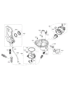 Pump parts for Bosch Dishwasher SHV68T53UC/07 from AppliancePartsPros.com