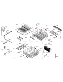 Rack parts for Bosch Dishwasher SHV68T53UC/07 from AppliancePartsPros.com