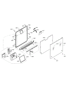 Door parts for Bosch Dishwasher SHV68T53UC/02 from AppliancePartsPros.com