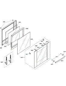 Door Upper parts for Bosch Wall Oven HBN5660UC/02 from AppliancePartsPros.com