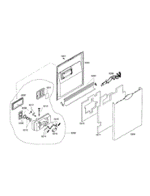 Door Assembly parts for Bosch Dishwasher SHE45M02UC/46 from AppliancePartsPros.com