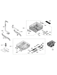 Racks Assembly parts for Bosch Dishwasher SHE45M02UC/46 from AppliancePartsPros.com