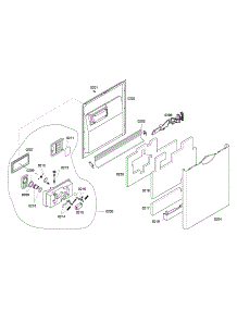 Door Assembly parts for Bosch Dishwasher SHE45C02UC/56 from AppliancePartsPros.com