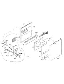 Door Assembly parts for Bosch Dishwasher SHE45C02UC/50 from AppliancePartsPros.com