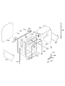 Cabinet Assembly parts for Bosch Dishwasher SHE45C02UC/50 from AppliancePartsPros.com