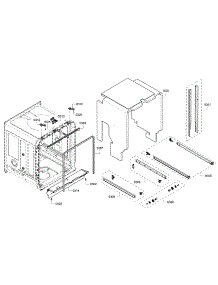 Frame parts for Bosch Dishwasher SHV68T53UC/02 from AppliancePartsPros.com