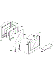 Oven Door parts for Bosch Wall Oven HBL5760UC/02 from AppliancePartsPros.com