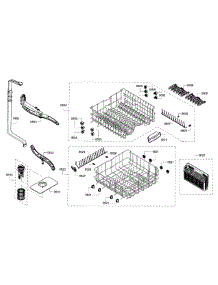Rack Assembly parts for Bosch Dishwasher SHE3AR76UC/14 from AppliancePartsPros.com