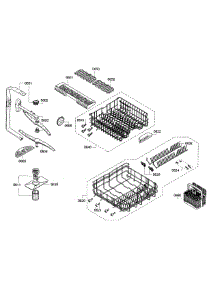Rack Assembly parts for Bosch Dishwasher SGE63E15UC/87 from AppliancePartsPros.com
