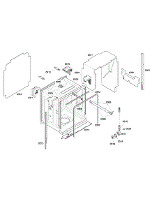 Cabinet Assembly parts for Bosch Dishwasher SHE45C02UC/53 from AppliancePartsPros.com