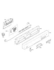 Control Panel parts for Bosch Dishwasher SHE45C02UC/40 from AppliancePartsPros.com
