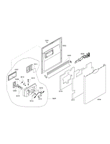 Door Assembly parts for Bosch Dishwasher SHE45C02UC/40 from AppliancePartsPros.com