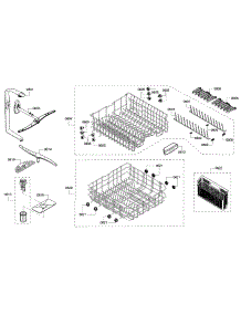 Rack parts for Bosch Dishwasher SHE53T55UC/07 from AppliancePartsPros.com