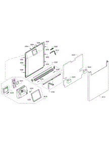 Door parts for Bosch Dishwasher SHE53T56UC/07 from AppliancePartsPros.com