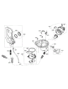 Pump parts for Bosch Dishwasher SHE53T56UC/07 from AppliancePartsPros.com