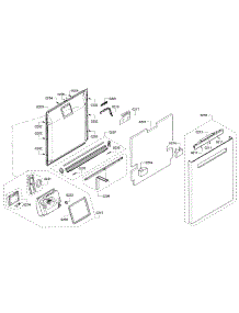Door parts for Bosch Dishwasher SHP65TL5UC/02 from AppliancePartsPros.com