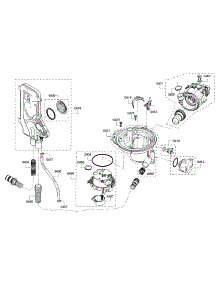 Pump parts for Bosch Dishwasher SHE65T56UC/07 from AppliancePartsPros.com
