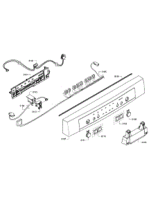 Control Panel parts for Bosch Dishwasher SHE3AR56UC/16 from AppliancePartsPros.com